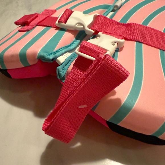NWOT Speedo Infant Jellyfish Pink/Blue Coast Guard Cert Life Vest Under 30lbs - Picture 4 of 8